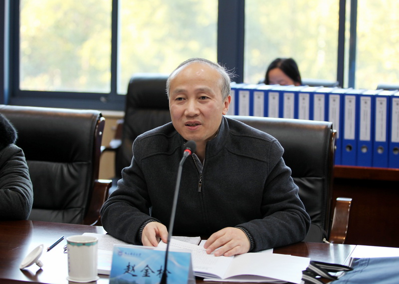 省委督查组组长,省委宣传部部务委员赵金松讲话校党委书记刘陈作学校